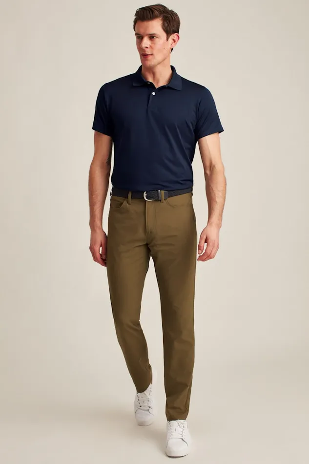 Men Bonobos Golf Polos and Tops The Performance Golf Polo Shirt Solid and Striped Navy