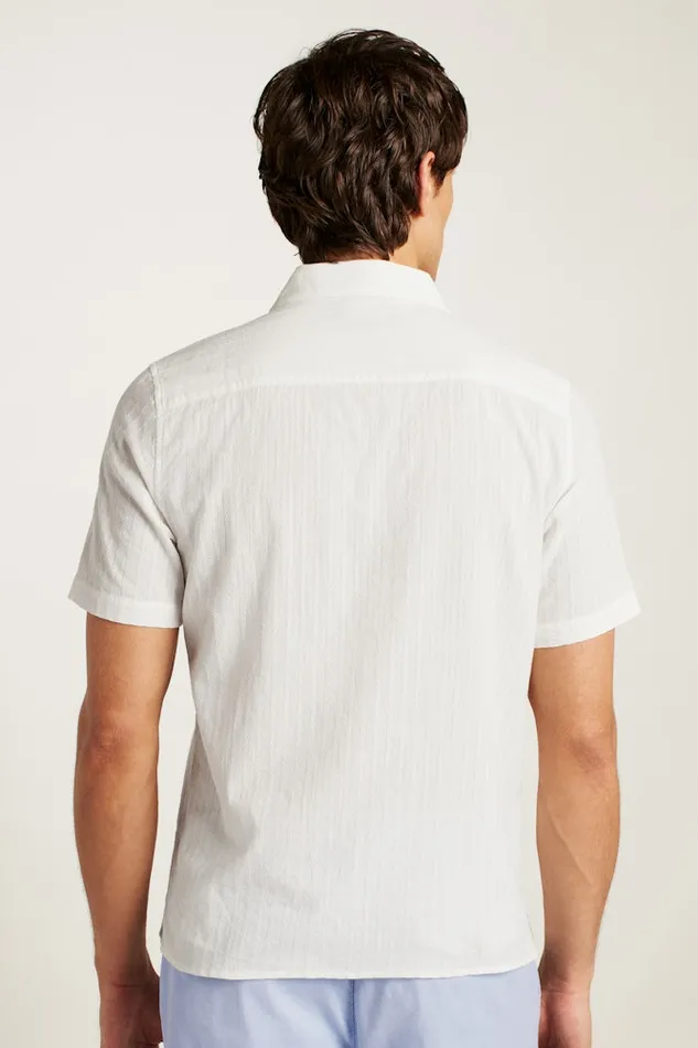 Men Bonobos Short Sleeve Shirts Limited Edition Riviera Cabana Shirt White Texture Stripe Men Bonobos Short Sleeve Shirts Limited Edition Riviera Cabana Shirt White Texture Stripe