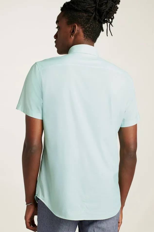Men Bonobos Short Sleeve Shirts Tech Short Sleeve Shirt Pale Green Micro Geo Men Bonobos Short Sleeve Shirts Tech Short Sleeve Shirt Pale Green Micro Geo