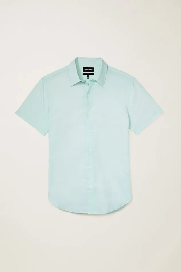 Men Bonobos Short Sleeve Shirts Tech Short Sleeve Shirt Pale Green Micro Geo Men Bonobos Short Sleeve Shirts Tech Short Sleeve Shirt Pale Green Micro Geo