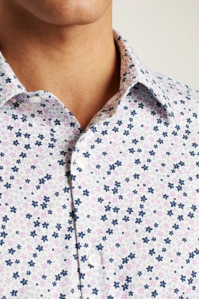 Men Bonobos Short Sleeve Shirts Tech Short Sleeve Shirt Purple Punch Peyton Floral