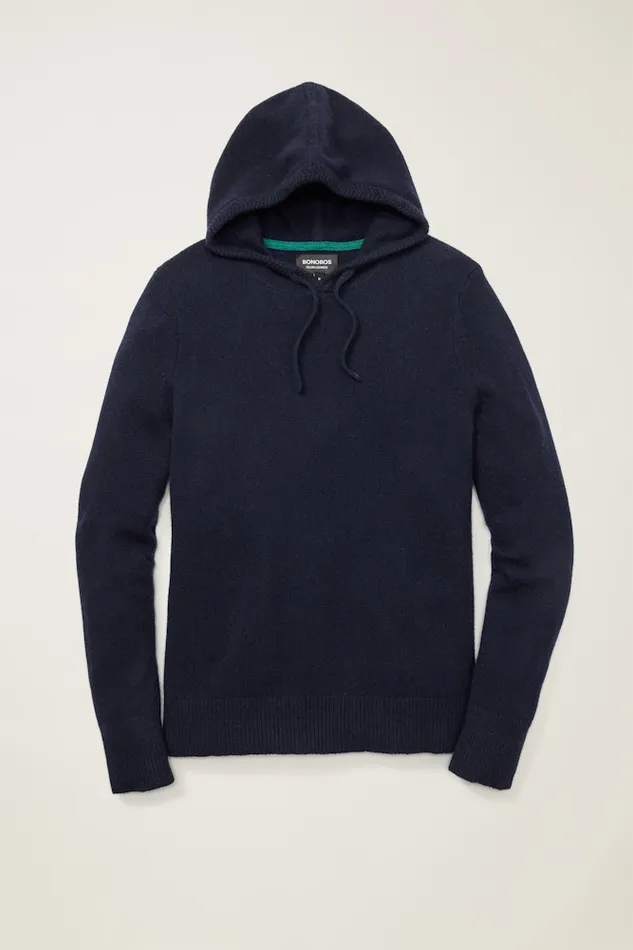 Men Bonobos Sweatshirts and Hoodies Cashmere Hoodie For Men Navy Blue
