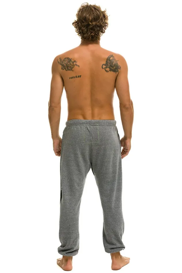 Men Bottoms Aviator Nation BOLT SWEATPANTS 8211 HEATHER GREY