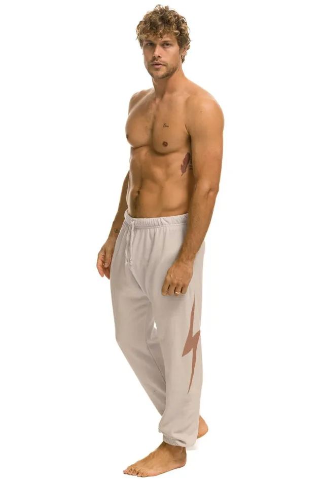 Men Bottoms Aviator Nation BOLT SWEATPANTS 8211 SAND MOCHA