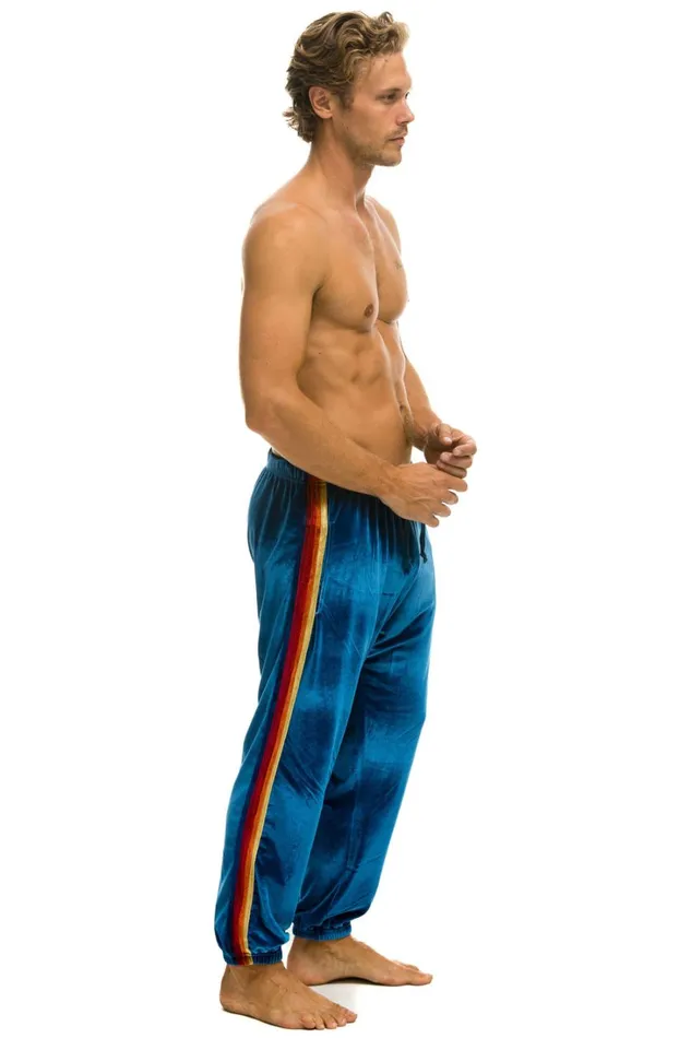 Men Bottoms Aviator Nation CLASSIC VELVET SWEATPANTS 8211 VINTAGE BLUE Men Bottoms Aviator Nation CLASSIC VELVET SWEATPANTS 8211 VINTAGE BLUE