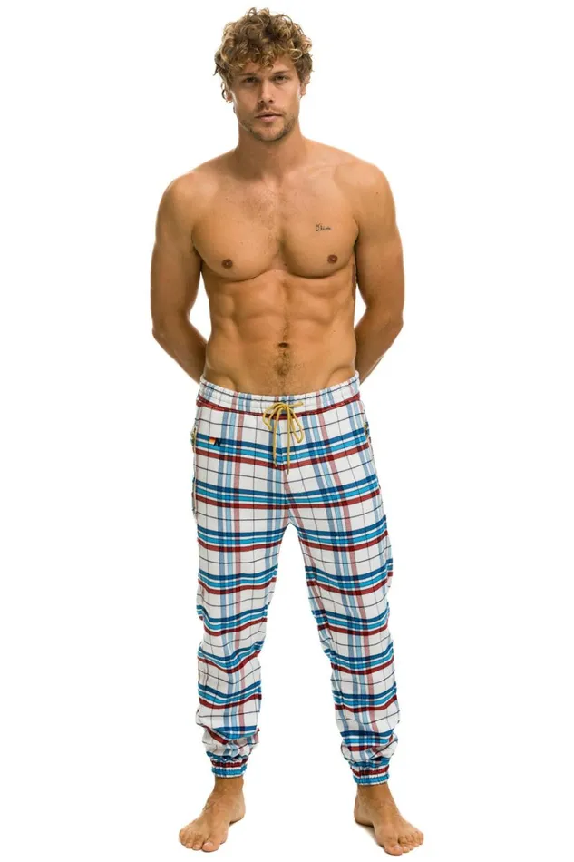 Men Bottoms Aviator Nation MEN039S PLAID LODGE PANT 8211 MONTAUK PLAID