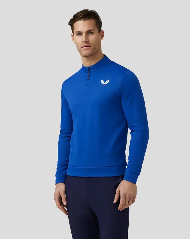 Men Castore 14 Zips Golf Club Classic Quarter Zip Top 8211 Royal Blue
