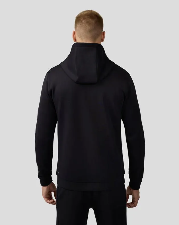 Men Castore Hoodies Scuba Long Sleeve Zip Through Hoodie Black