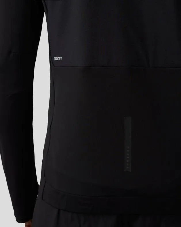 Men Castore Jackets Flow Long Sleeve Hybrid Jacket 8211 Black