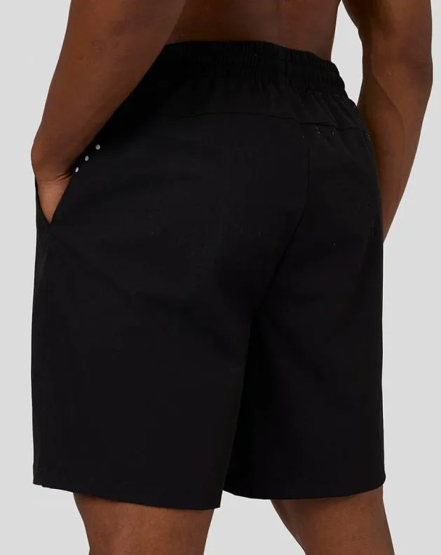 Men Castore Shorts Flow Lightweight Woven Shorts 8211 BlackBright Green