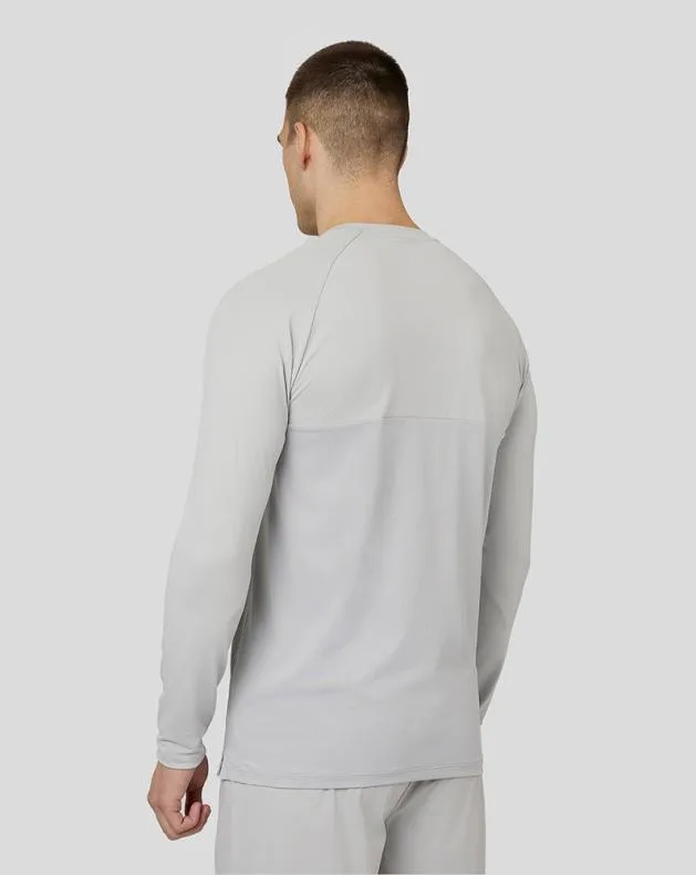 Men Castore Tops Active Performance Long Sleeve TShirt 8211 Light Steel