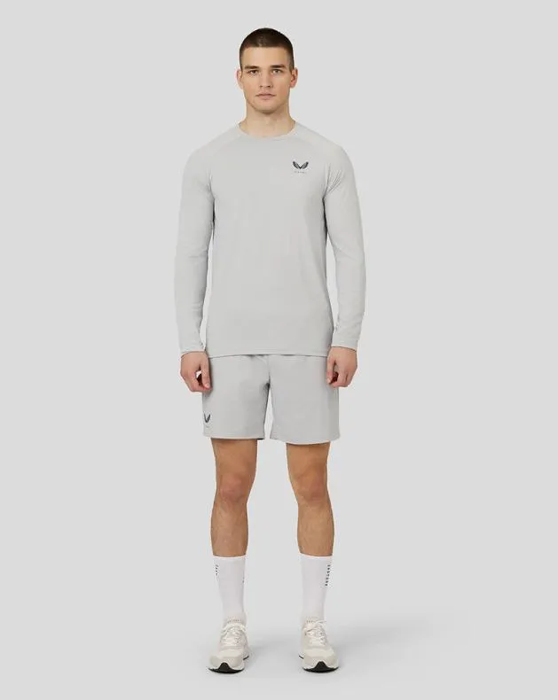 Men Castore Tops Active Performance Long Sleeve TShirt 8211 Light Steel