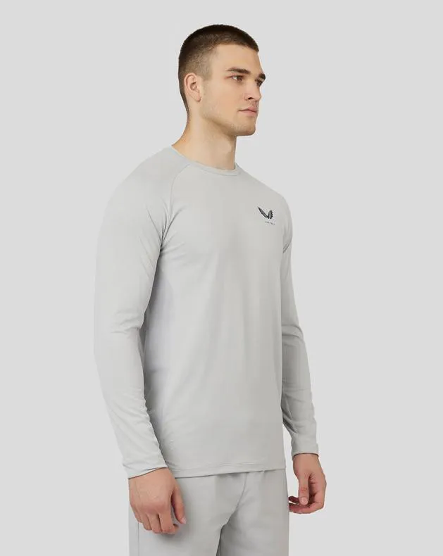 Men Castore Tops Active Performance Long Sleeve TShirt 8211 Light Steel