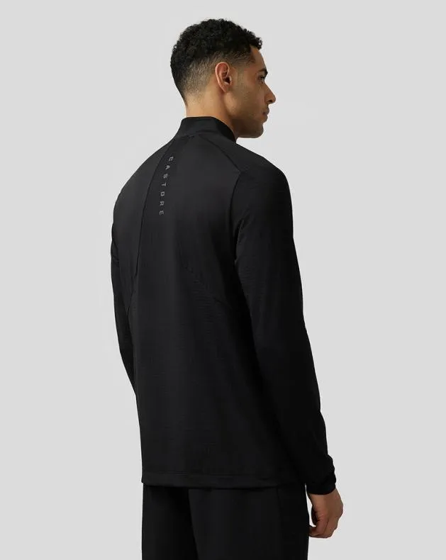 Men Castore Tops Apex Aeromesh Quarter Zip 8211 Black