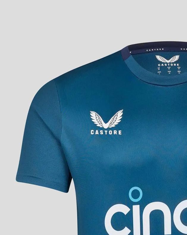 Men Castore Tops England Cricket Short Sleeve Training Tee 8211 Blue
