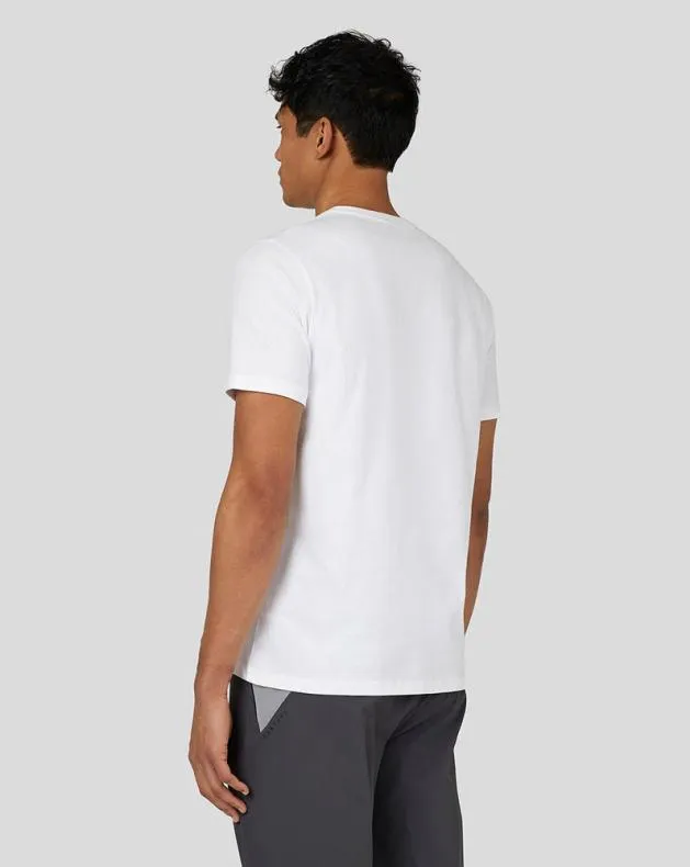 Men Castore Tops Flex Short Sleeve Woven TShirt 8211 White