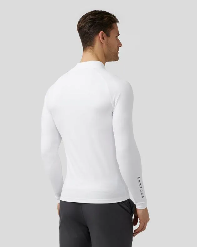 Men Castore Tops Golf Long Sleeve Mock Neck Base Layer 8211 White