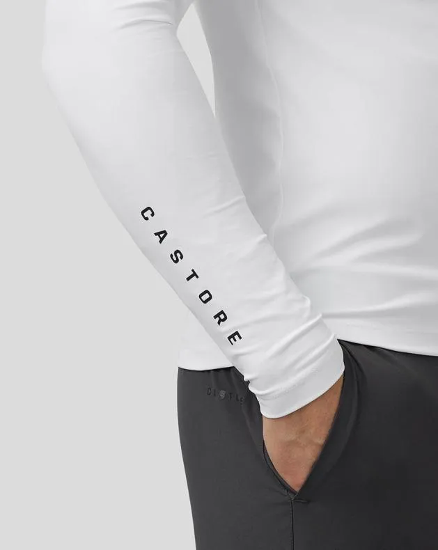 Men Castore Tops Golf Long Sleeve Mock Neck Base Layer 8211 White
