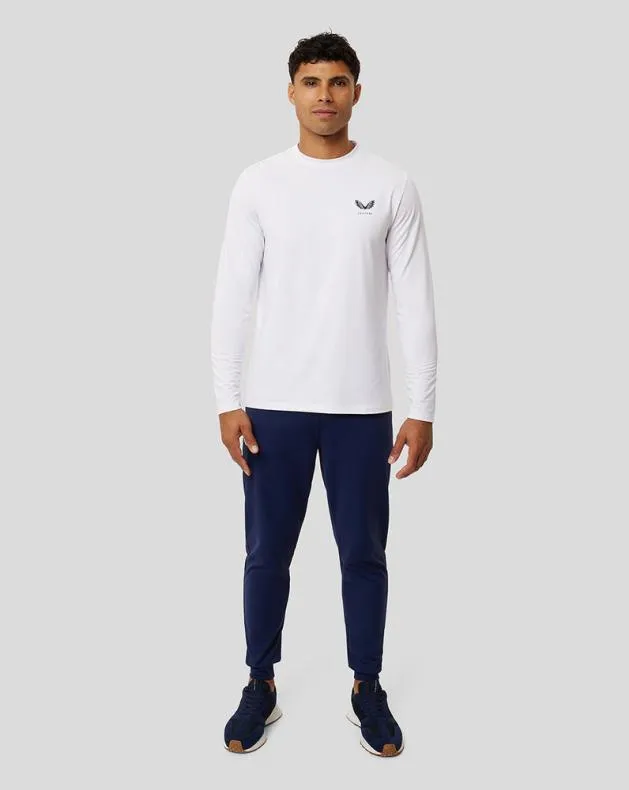 Men Castore Tops White Active Long Sleeve Training Tee