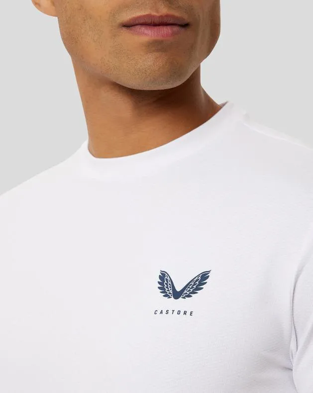 Men Castore Tops White Active Long Sleeve Training Tee