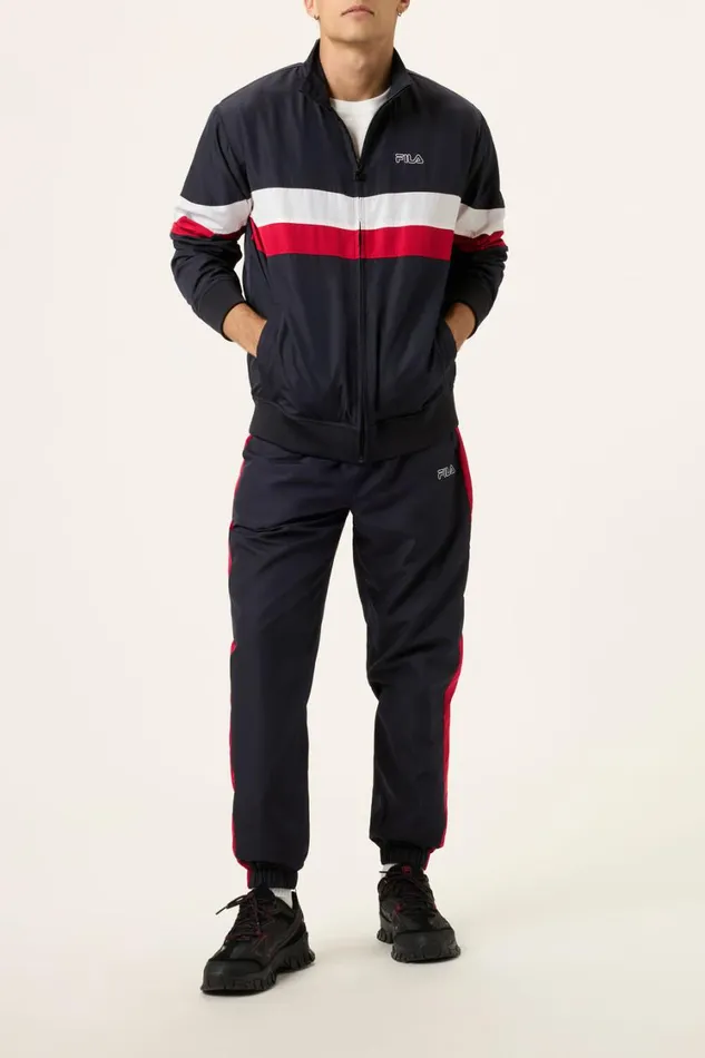Men Coats and Jackets Fila Full Zip Woven Track Jacket 014 Blackwhiterio Red Men Coats and Jackets Fila Full Zip Woven Track Jacket 014 Blackwhiterio Red