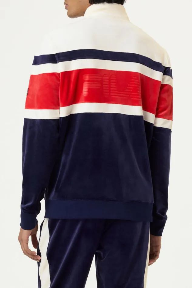 Men Coats and Jackets Fila Smart Retro Velour Blocked Track Jacket Men Coats and Jackets Fila Smart Retro Velour Blocked Track Jacket