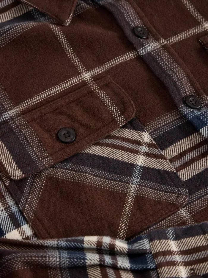 Men Darwen Check Woven Overshirt Brown Multi White Stuff Shirts