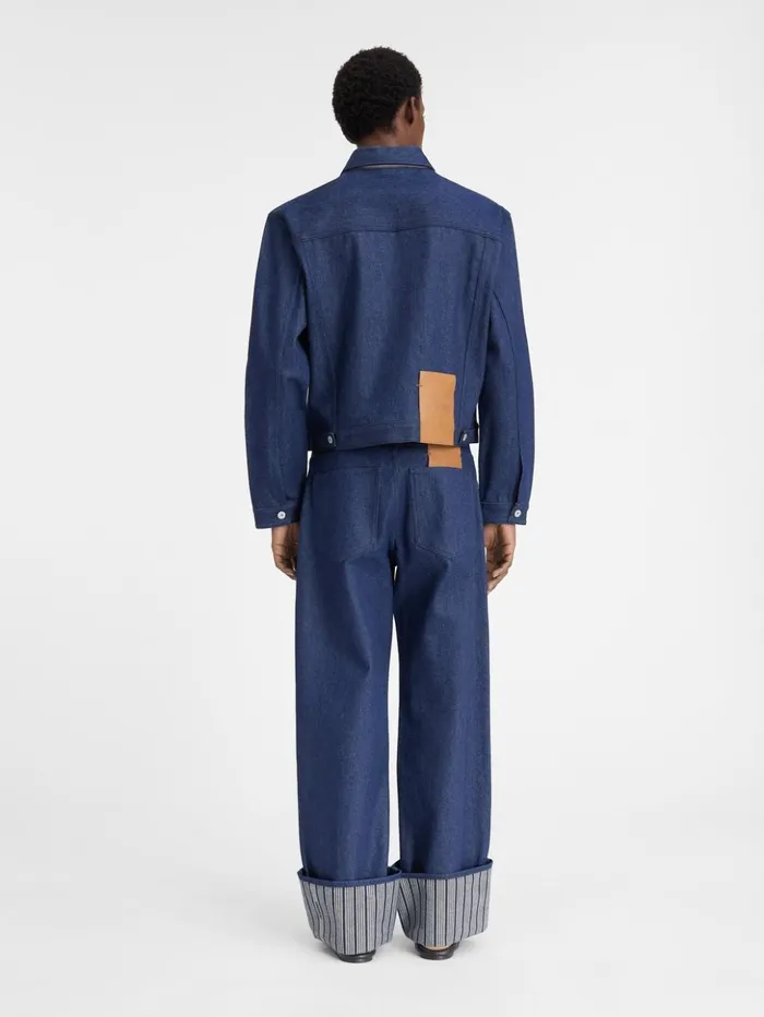 Men Denim JACQUEMUS The Denim DeNmes Jacket Navy Navy Stripes Men Denim JACQUEMUS The Denim DeNmes Jacket Navy Navy Stripes