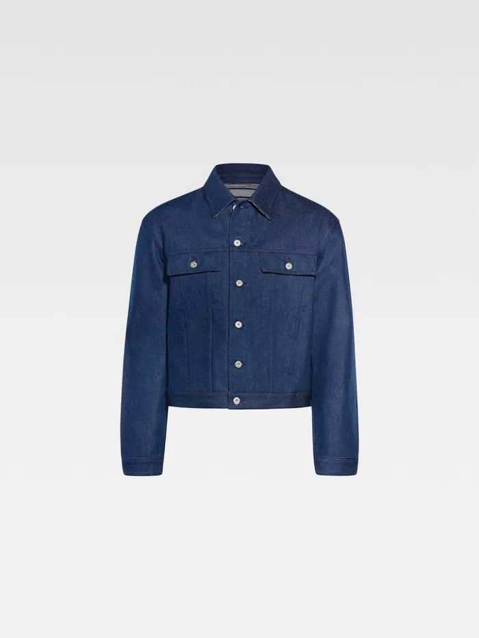 Men Denim JACQUEMUS The Denim DeNmes Jacket Navy Navy Stripes Men Denim JACQUEMUS The Denim DeNmes Jacket Navy Navy Stripes