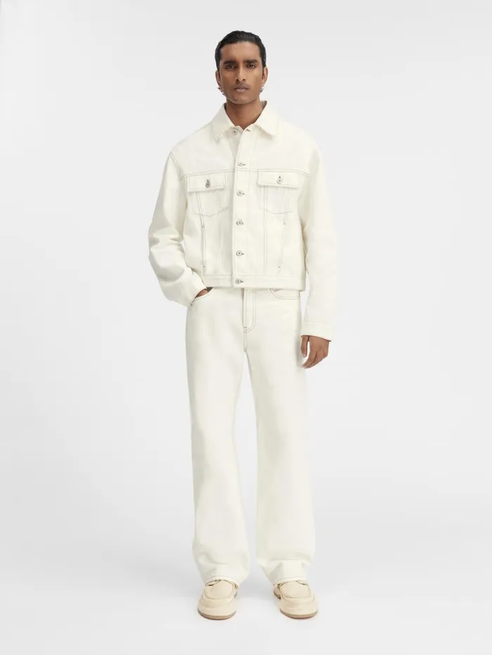 Men Denim JACQUEMUS The Denim DeNmes Jacket Offwhitetabac