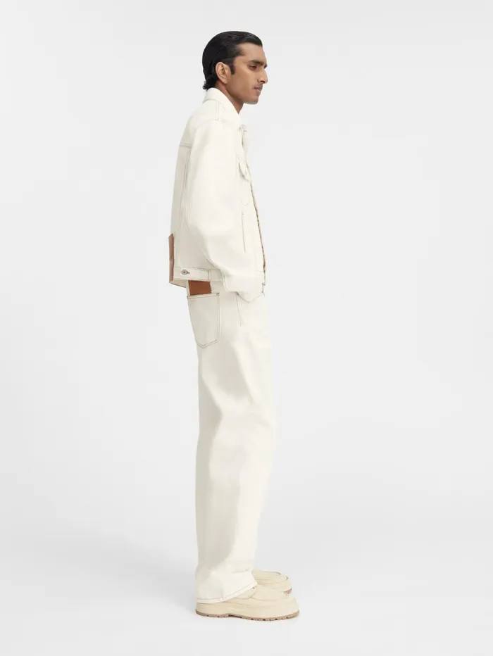 Men Denim JACQUEMUS The Denim DeNmes Jacket Offwhitetabac