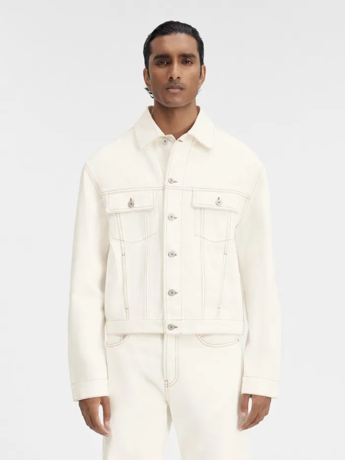Men Denim JACQUEMUS The Denim DeNmes Jacket Offwhitetabac
