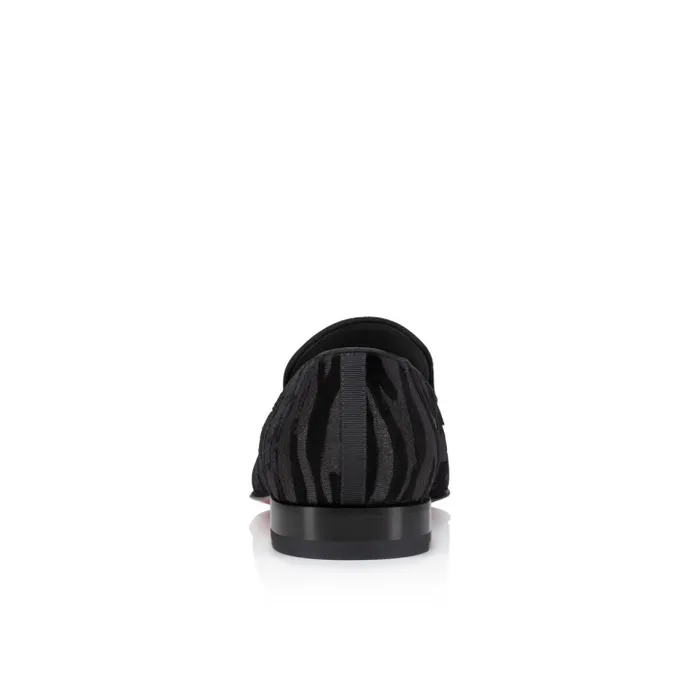 Men Equiswing Loafers 8211 Quagga Velvet 8211 Black Christian Louboutin Loafers and Moccasins