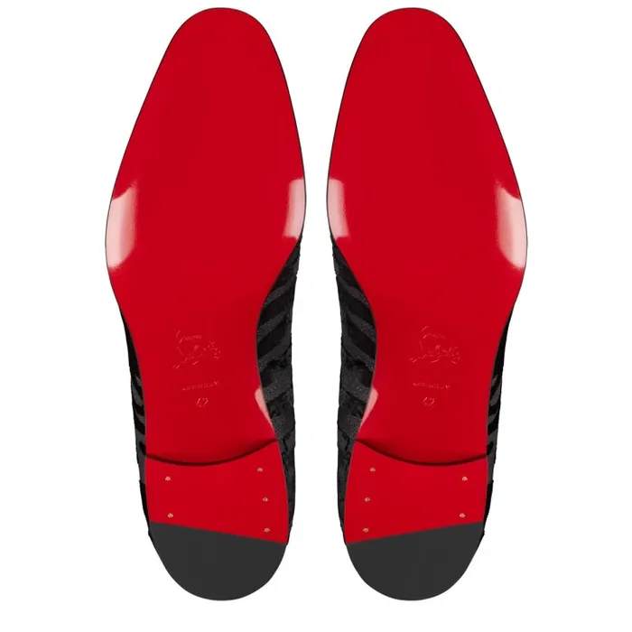 Men Equiswing Loafers 8211 Quagga Velvet 8211 Black Christian Louboutin Loafers and Moccasins