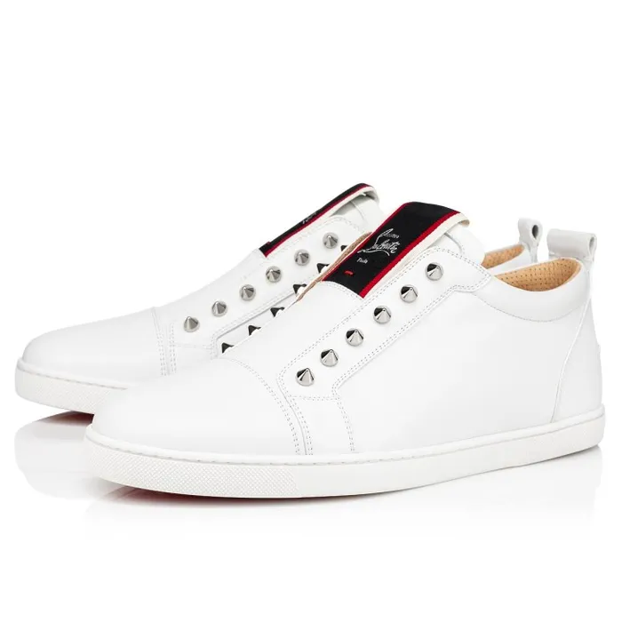 Men FAV Fique A Vontade Sneakers 8211 Calf Leather 8211 White Christian Louboutin Sneakers