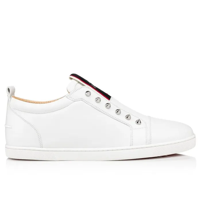 Men FAV Fique A Vontade Sneakers 8211 Calf Leather 8211 White Christian Louboutin Sneakers