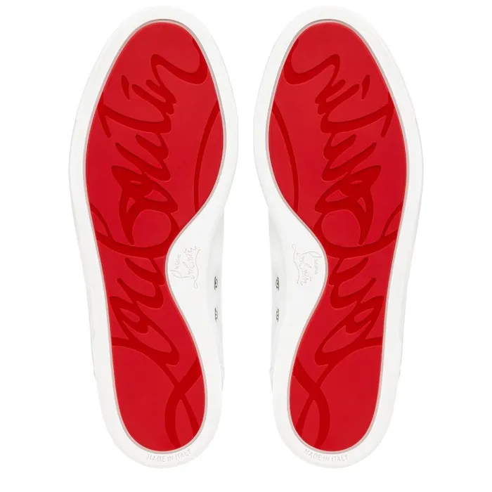 Men FAV Fique A Vontade Sneakers 8211 Calf Leather 8211 White Christian Louboutin Sneakers