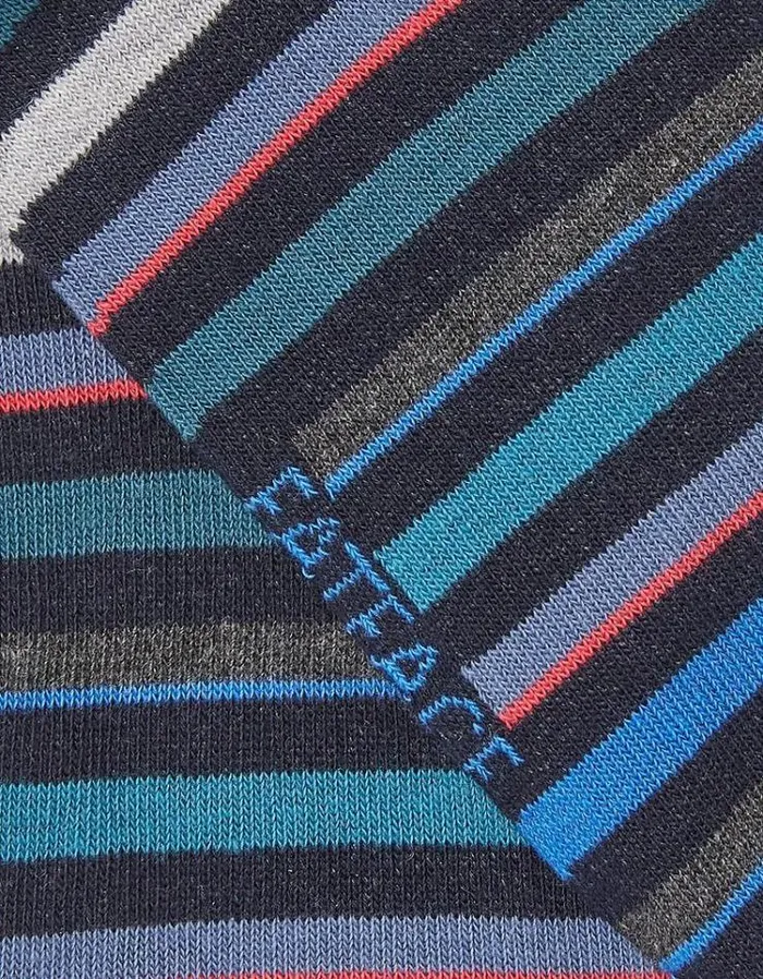 Men FatFace Buy 2 Get 1 Free Socks 1 Pack Oscar Stripe Trainer Socks Multi