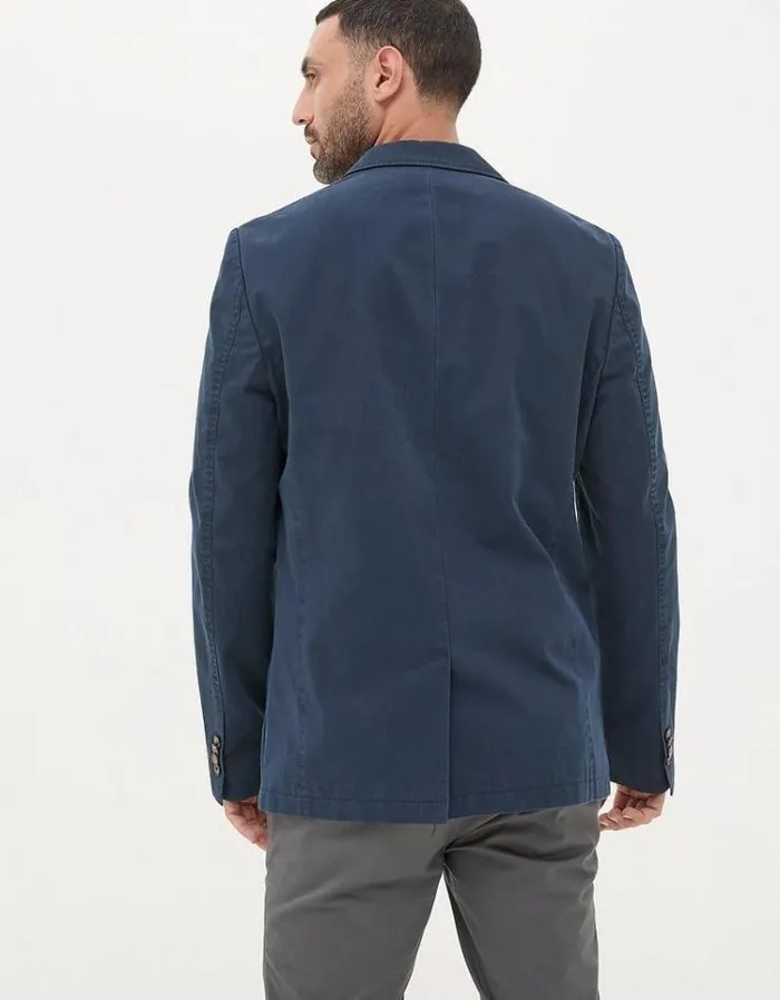 Men FatFace Coats and Jackets Chilworth Cotton Blazer Navy