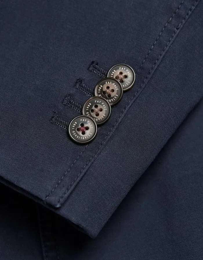Men FatFace Coats and Jackets Chilworth Cotton Blazer Navy