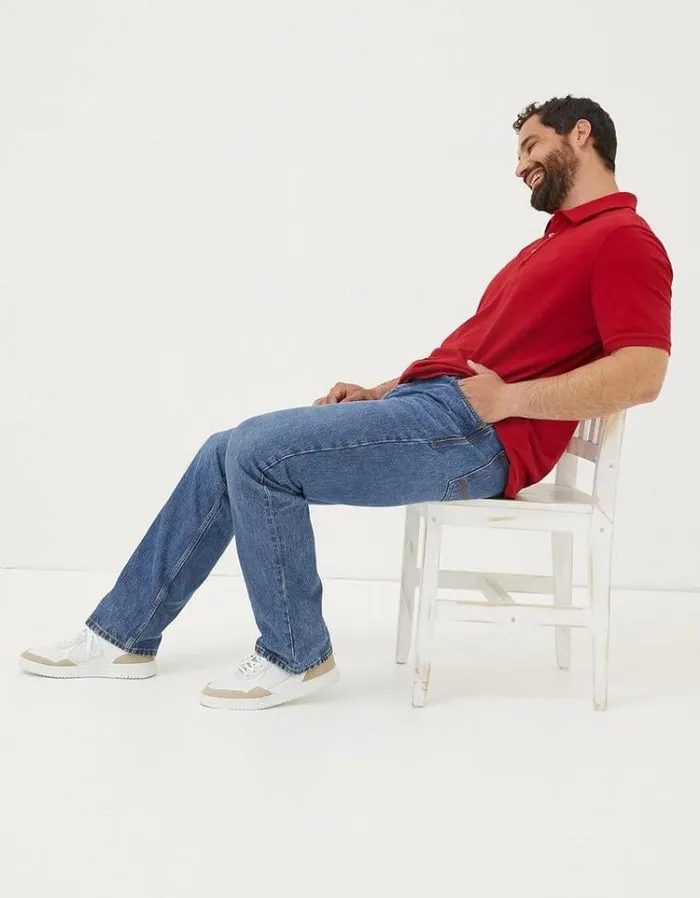 Men FatFace Jeans Straight Fit Jeans Stone Wash