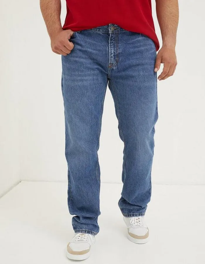 Men FatFace Jeans Straight Fit Jeans Stone Wash