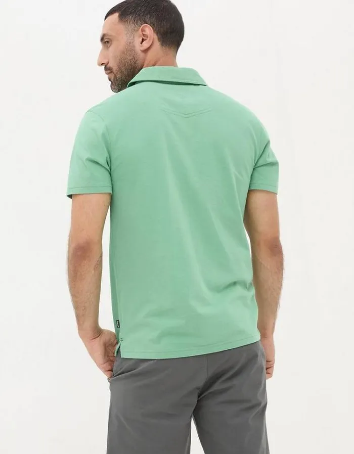 Men FatFace Polo Shirts Perranporth Polo Mint Green