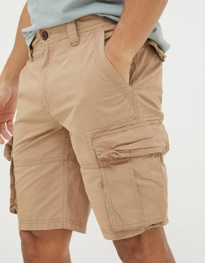 Men FatFace Shorts Bude Lightweight Cargo Shorts Tan