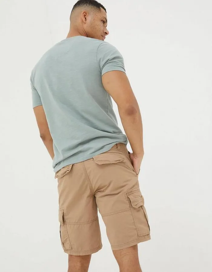 Men FatFace Shorts Bude Lightweight Cargo Shorts Tan