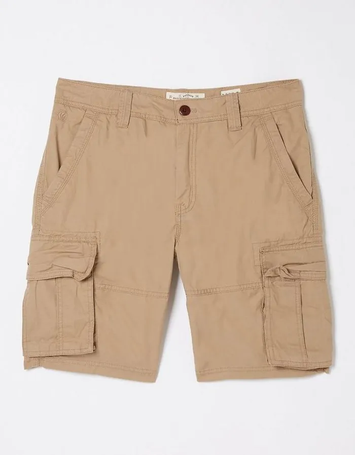 Men FatFace Shorts Bude Lightweight Cargo Shorts Tan