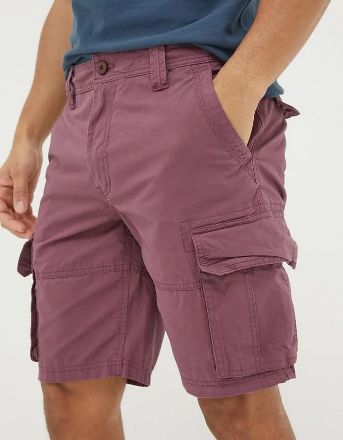 Men FatFace Shorts Bude Lightweight Cargo Shorts Washed Purple