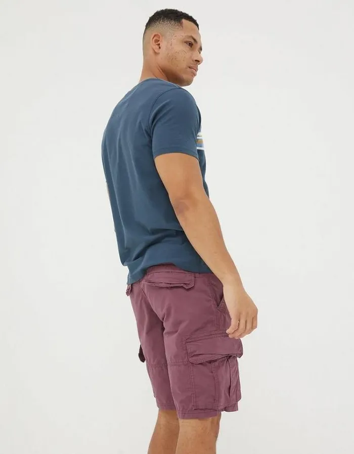 Men FatFace Shorts Bude Lightweight Cargo Shorts Washed Purple