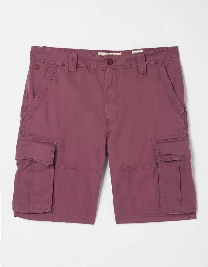 Men FatFace Shorts Bude Lightweight Cargo Shorts Washed Purple