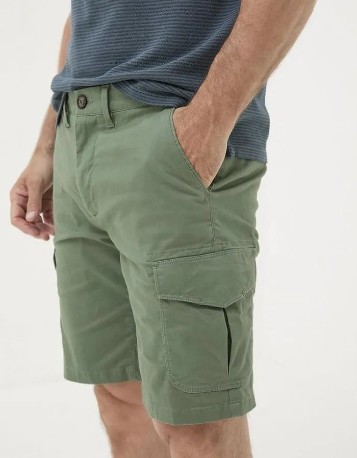 Men FatFace Shorts Mawes Cargo Shorts Sage Green